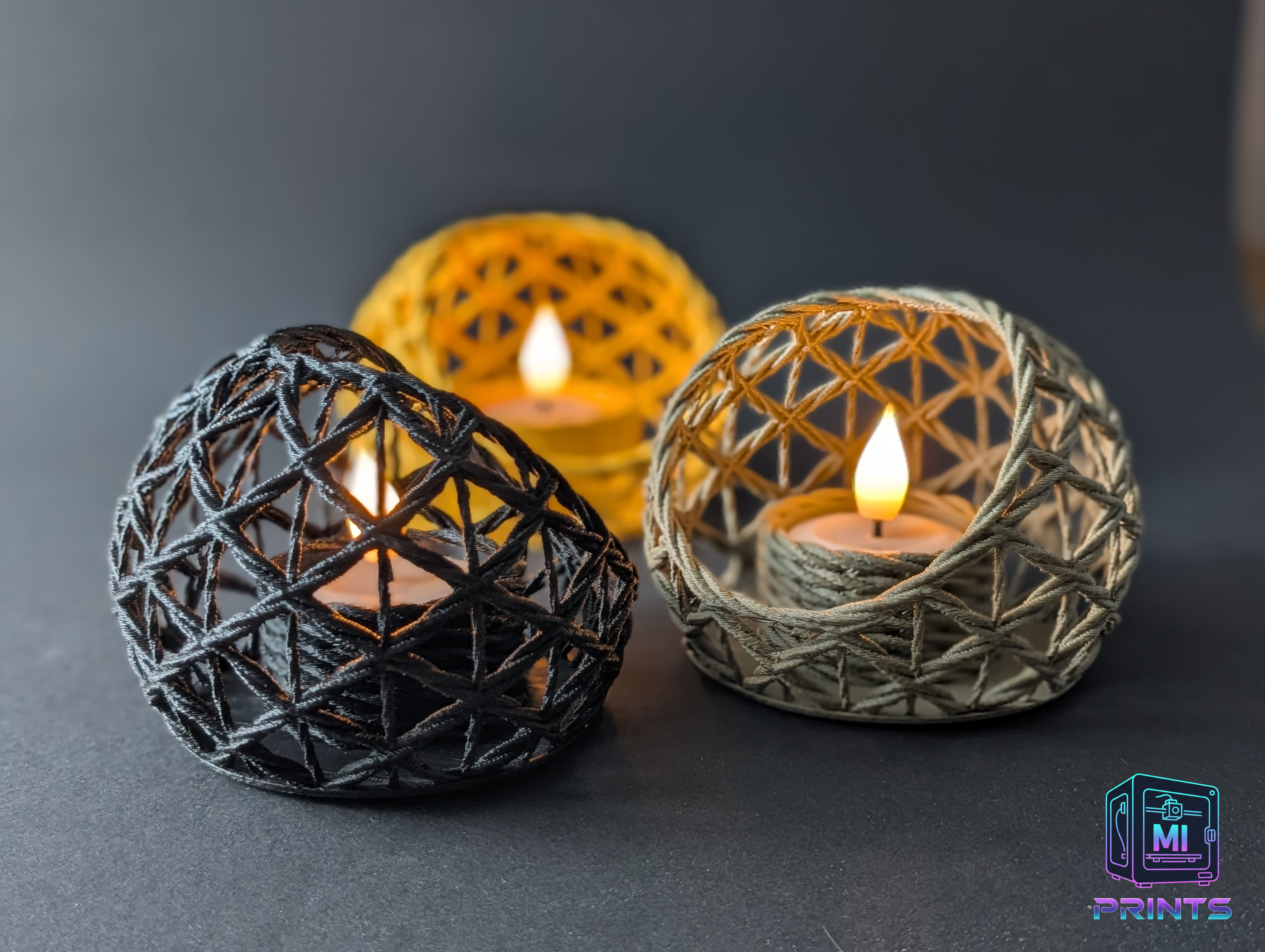 Nest Tea Light Holder with Light [3D printed] MI PRINTS