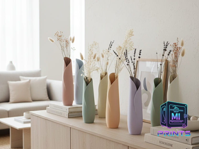 Petal Fold Vase [3d Printed] MI PRINTS Petal Fold Vase [3d Printed] MI PRINTS