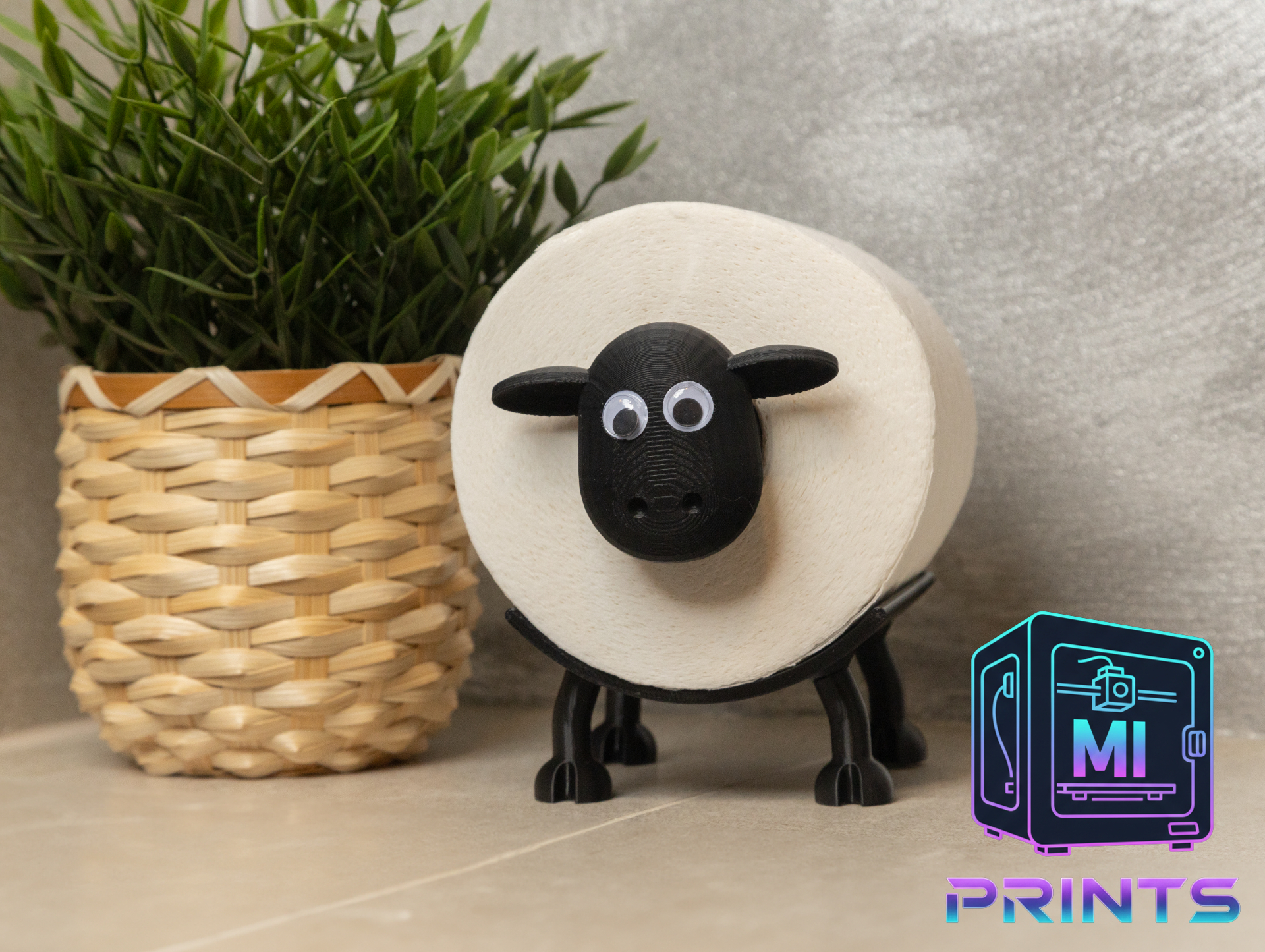 Shaun The Sheep Toilet Paper Holder [3d Printed[ MI PRINTS