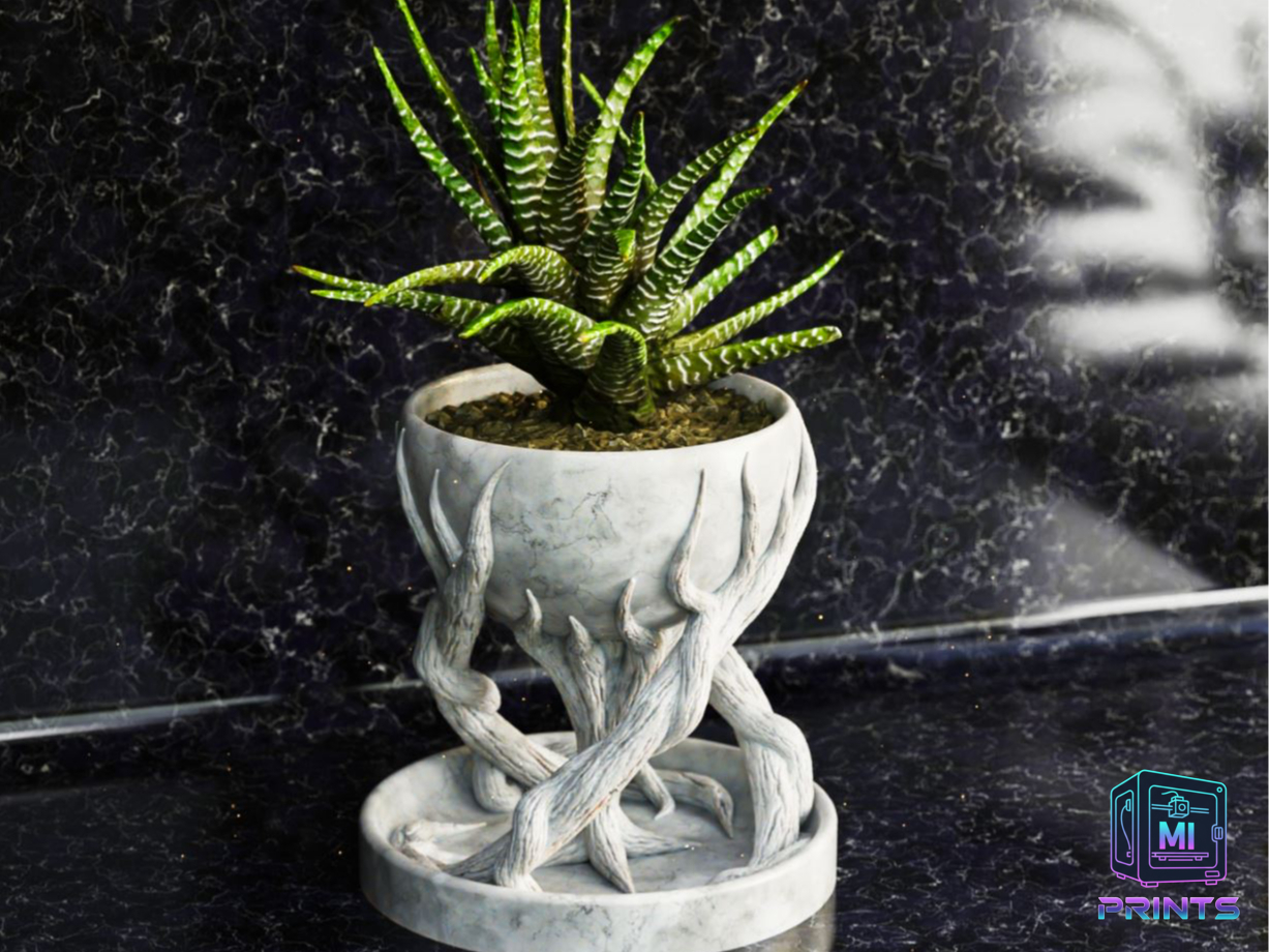 Enchanted Tree Root Shape Pot Planter [3d Printed] MI PRINTS