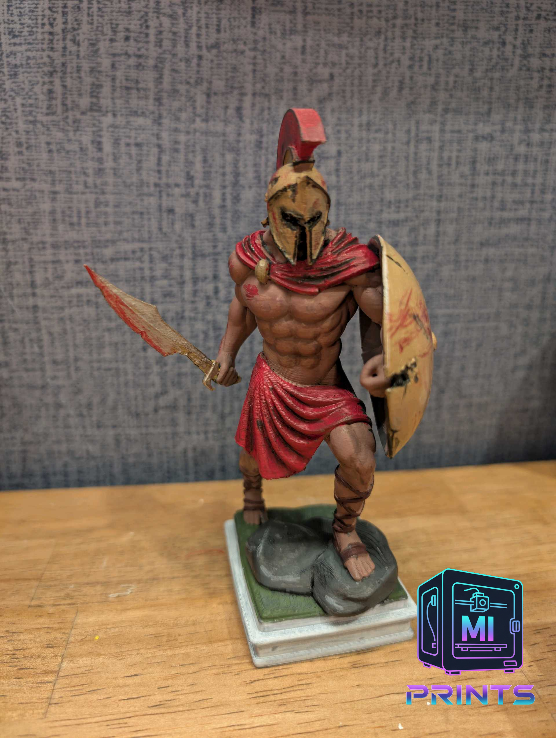 Spartan Warrior Miniature Figure [3d Printed] MI PRINTS