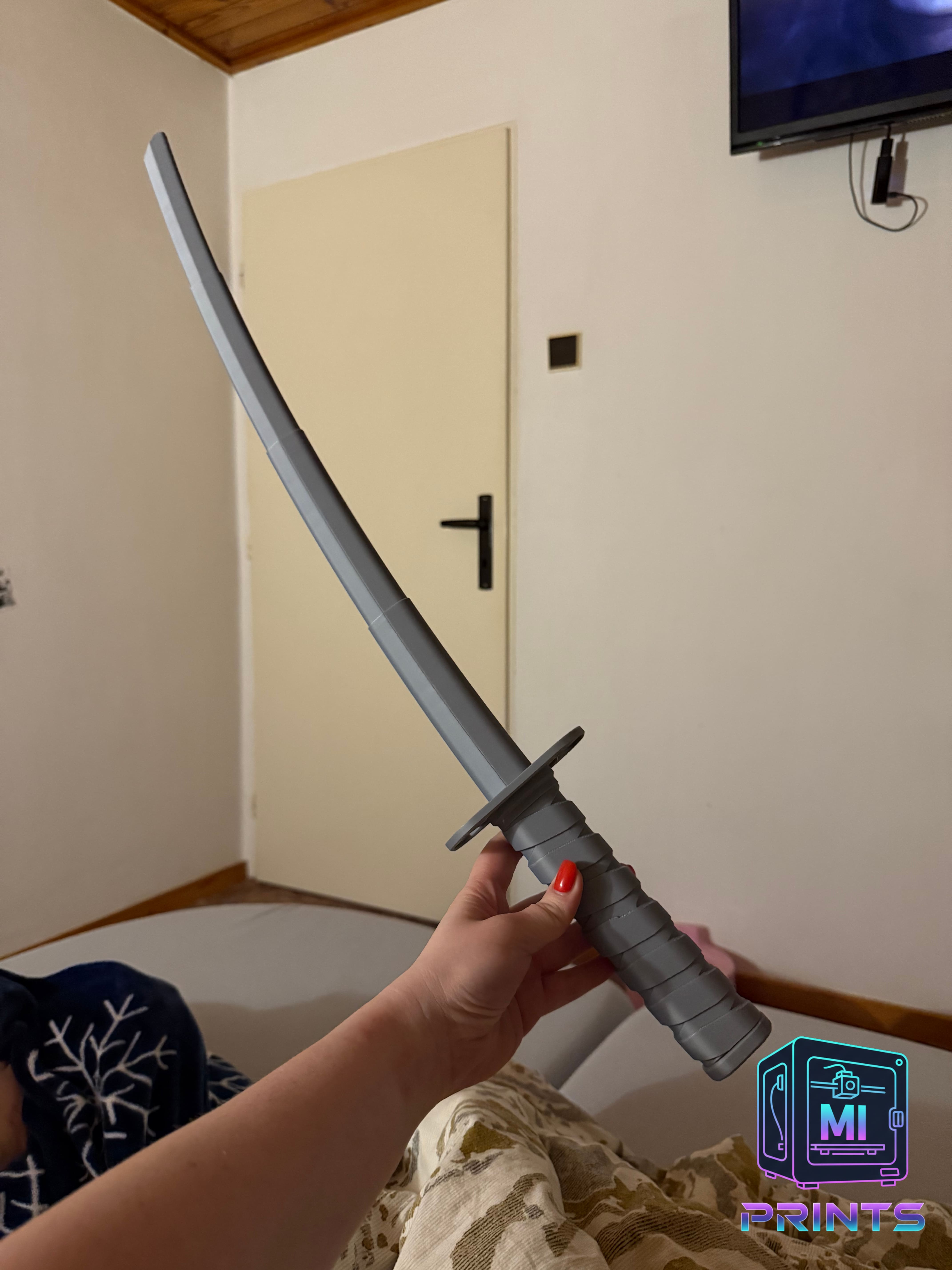Retractable Collapsing Katana Cosplay Prop [3d Printed] MI PRINTS