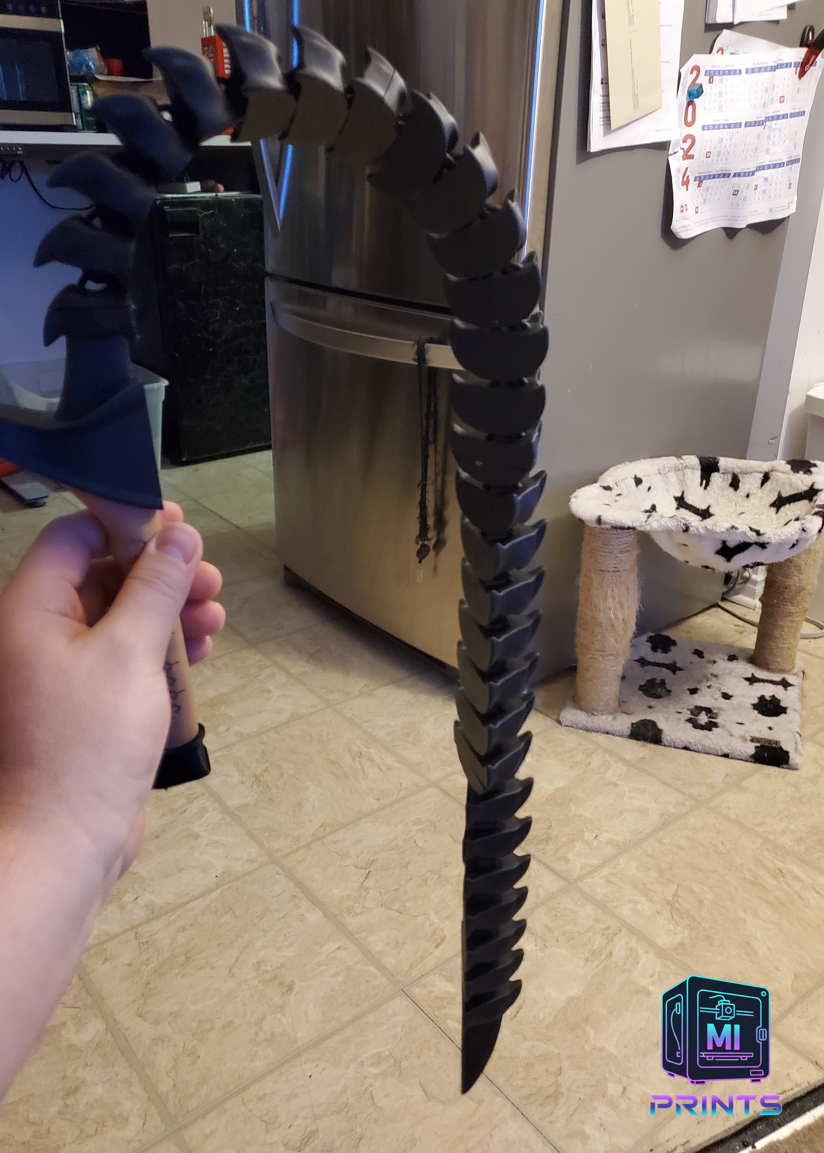 Articulated Predator Alien Bone Whip Cosplay Prop [3d Printed] MI PRINTS