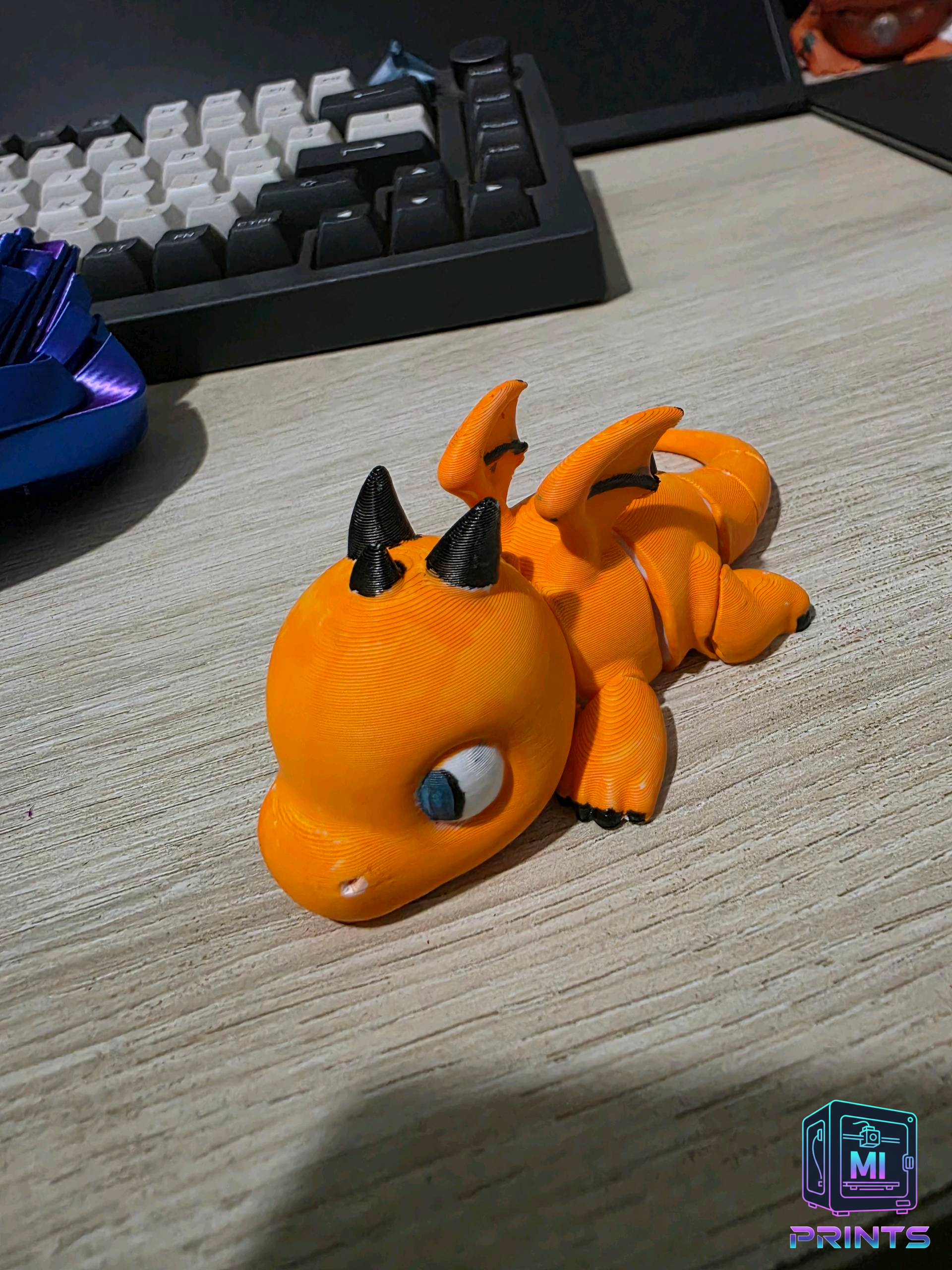 Articulated Sleeping Baby Dragon Figurine [3d Printed] MI PRINTS