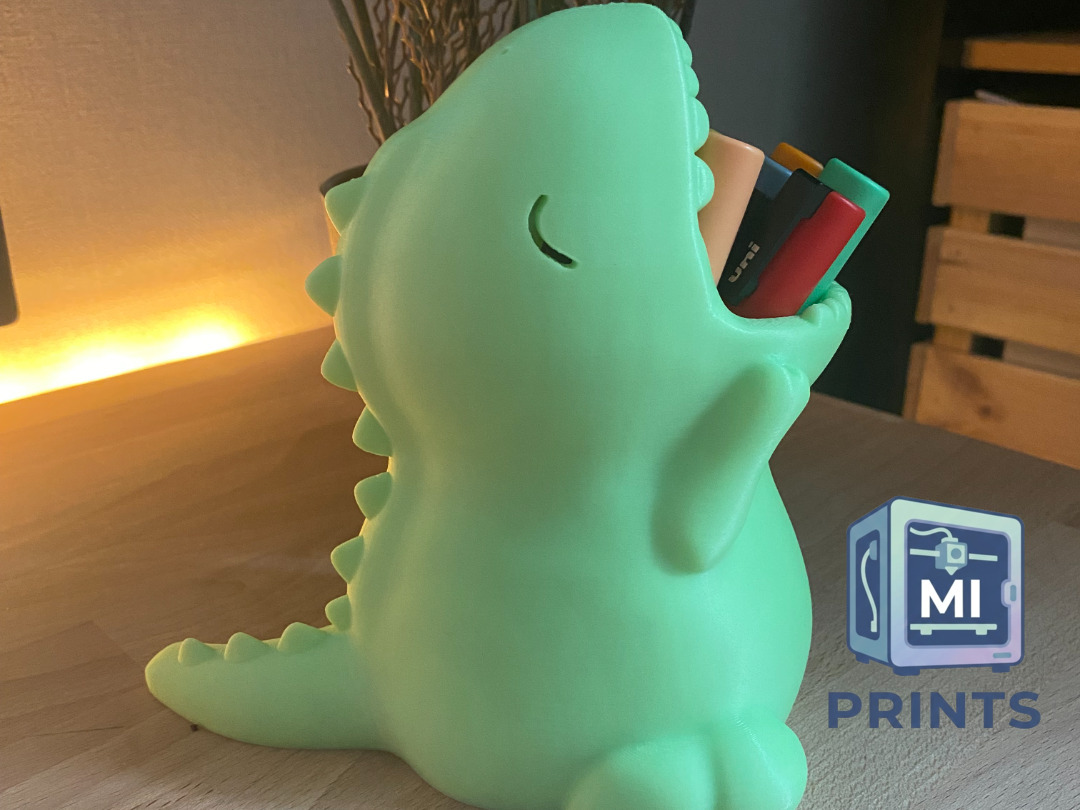 Roaring Dino Desk Buddy Pen & Utility Holder [3d Printed] MI PRINTS