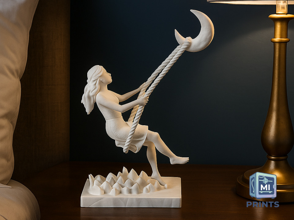 Celestial Drifter" Art Sculpture Whimsical Figurine [3d Printed] MI PRINTS