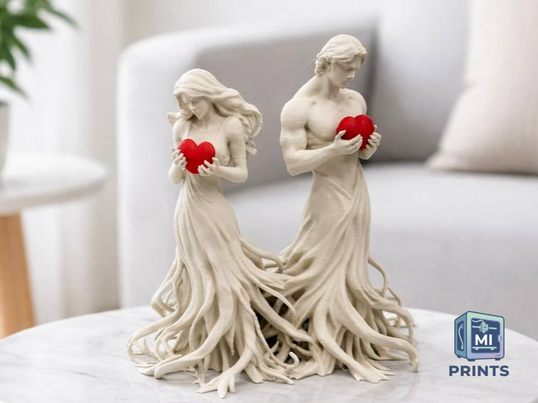 "Eternal Couple Love" – Romantic Sculpture [3d Printed] MI PRINTS