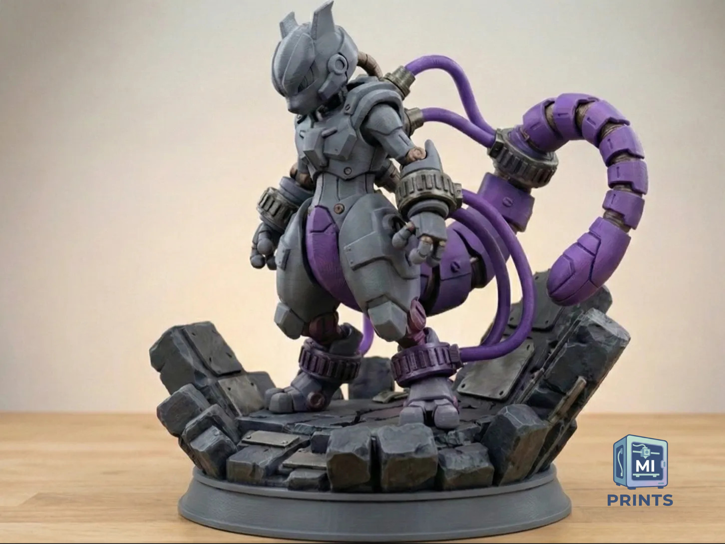 Pokemon Armored Mewtwo figurine [3d Printed] MI PRINTS